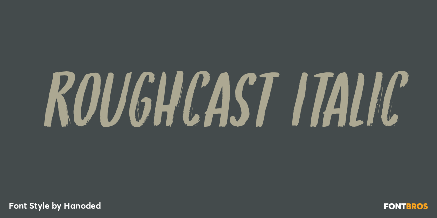 Roughcast Italic Poster