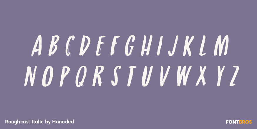 Roughcast Italic Font Poster #2