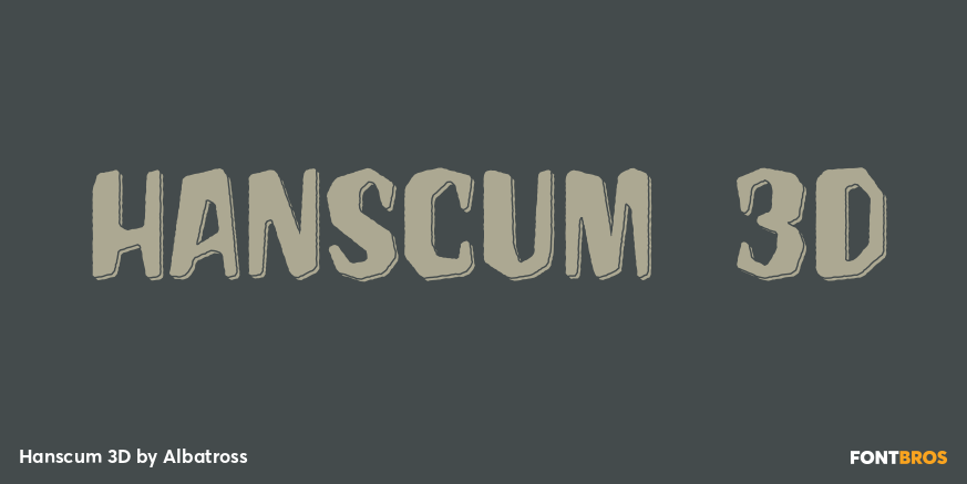 Hanscum 3D Font Poster #1