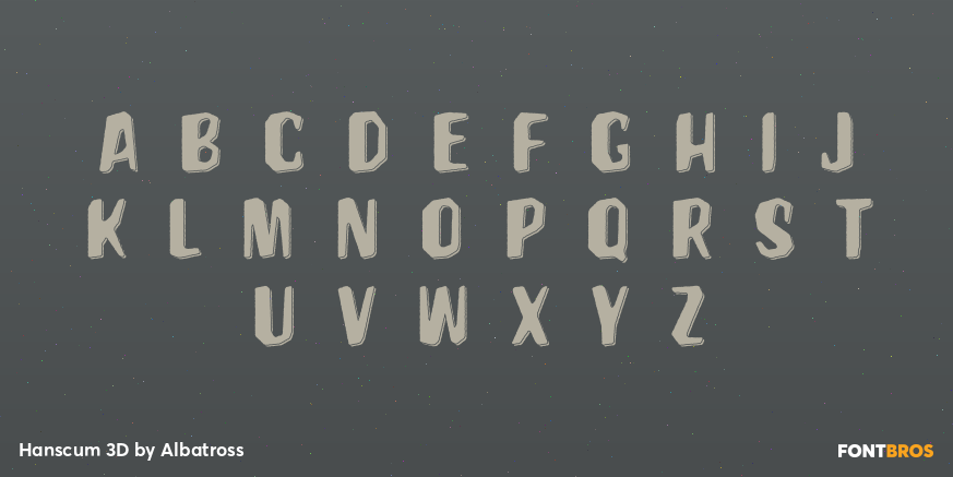 Hanscum 3D Font Poster #2