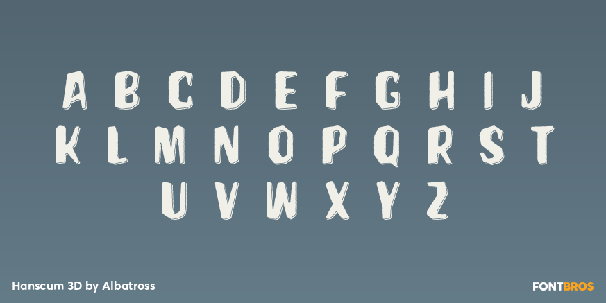 Hanscum 3D Font Poster #3