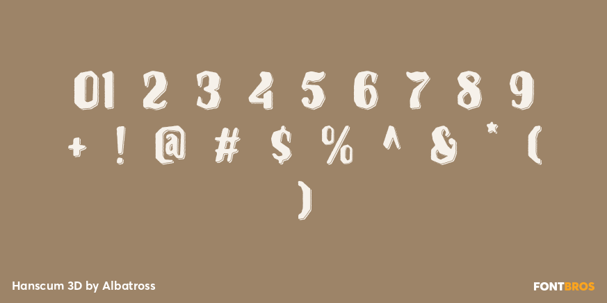 Hanscum 3D Font Poster #4