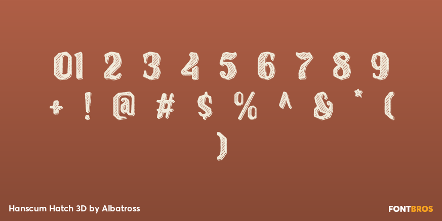 Hanscum Hatch 3D Font Poster #1