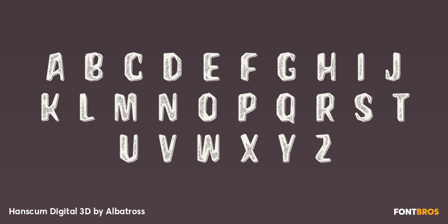 Hanscum Digital 3D Font Poster #3