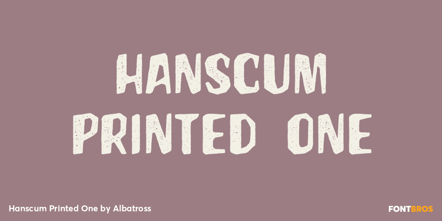 Hanscum Printed One Poster