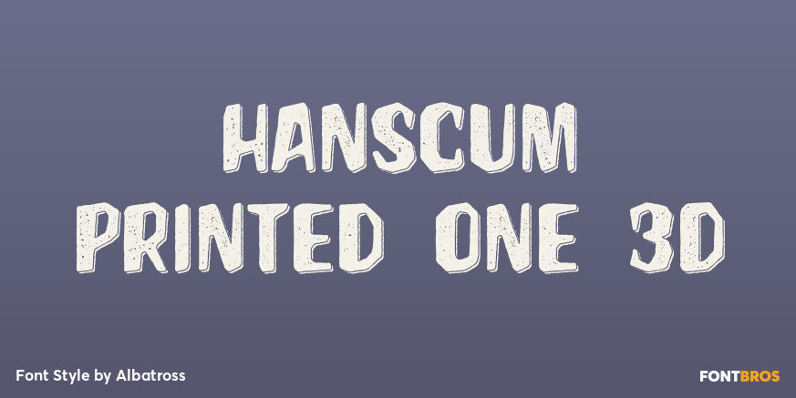 Hanscum Printed One 3D Poster