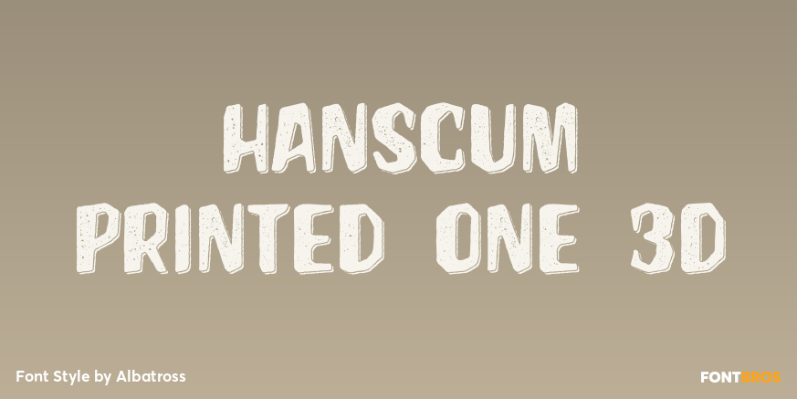 Hanscum Printed One 3D Poster