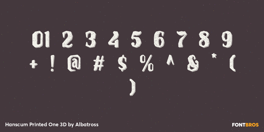 Hanscum Printed One 3D Font Poster #4