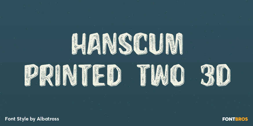 Hanscum Printed Two 3D Poster