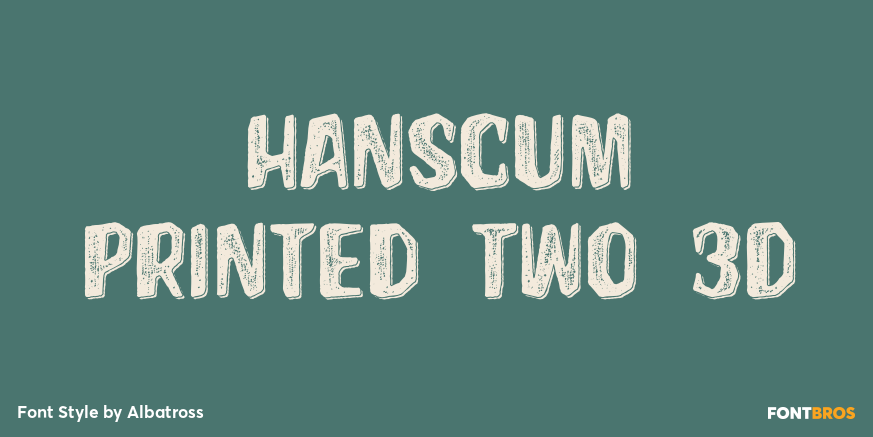 Hanscum Printed Two 3D Poster