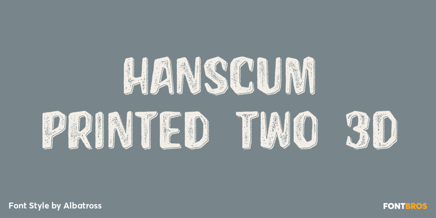 Hanscum Printed Two 3D Poster