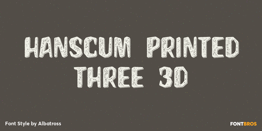 Hanscum Printed Three 3D Poster