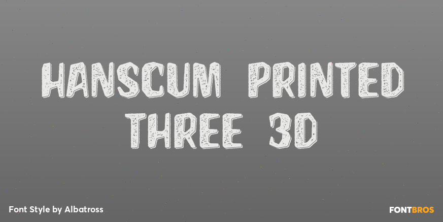 Hanscum Printed Three 3D Poster