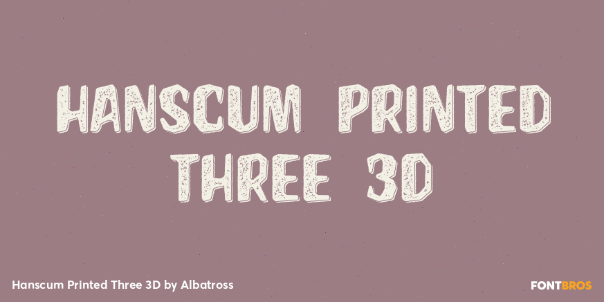 Hanscum Printed Three 3D Poster