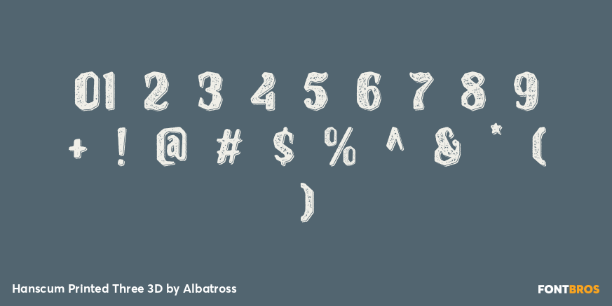 Hanscum Printed Three 3D Font Poster #4