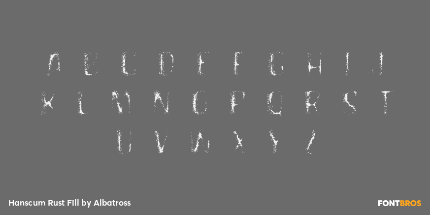 Hanscum Rust Fill Font Poster #2
