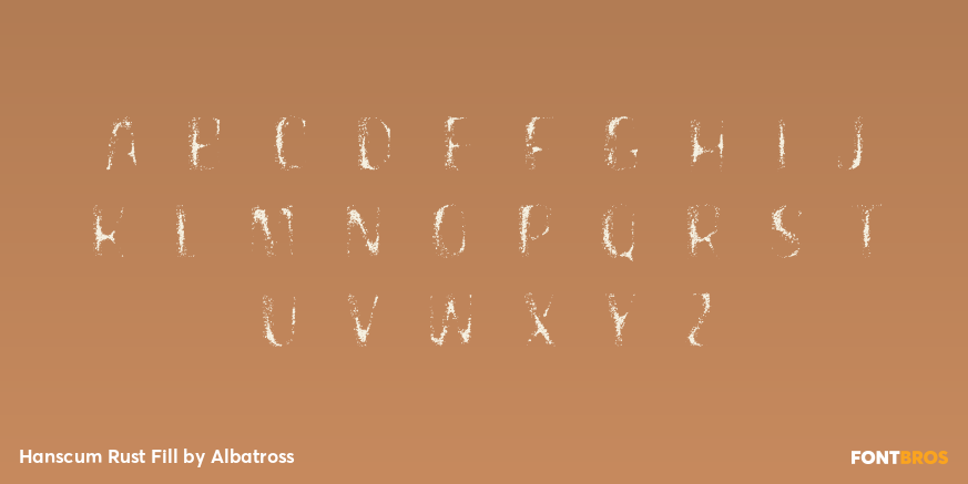 Hanscum Rust Fill Font Poster #3