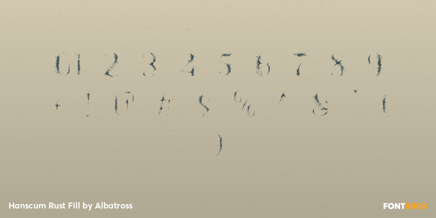 Hanscum Rust Fill Font Poster #4