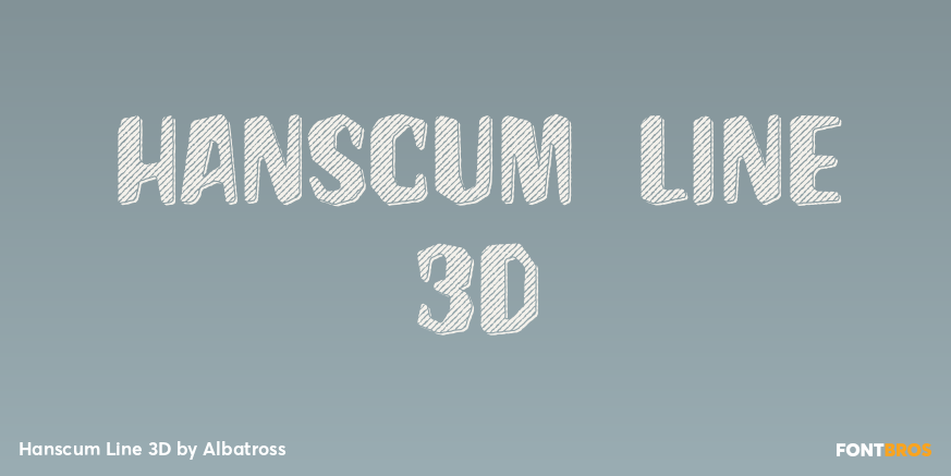 Hanscum Line 3D Font Poster #1