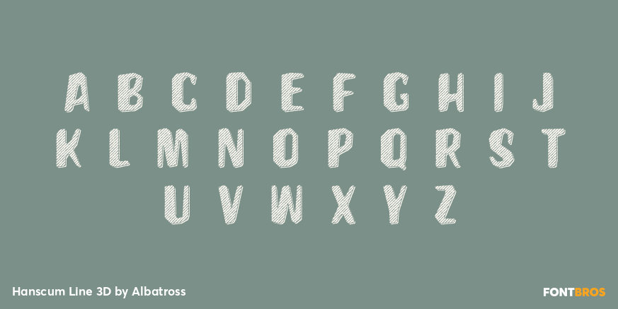 Hanscum Line 3D Font Poster #2