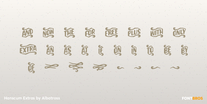 Hanscum Extras Font Poster #1
