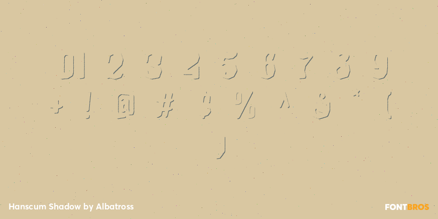 Hanscum Shadow Font Poster #4