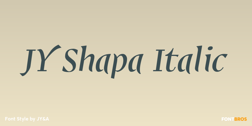 JY Shapa Italic Poster