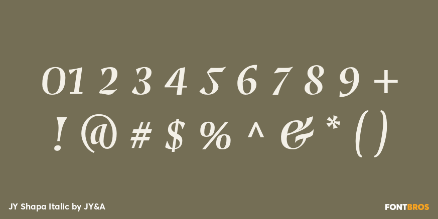 JY Shapa Italic Font Poster #1