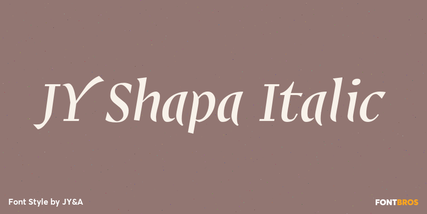 JY Shapa Italic Poster