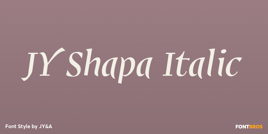 JY Shapa Italic Poster