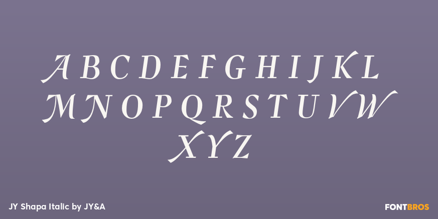 JY Shapa Italic Font Poster #2