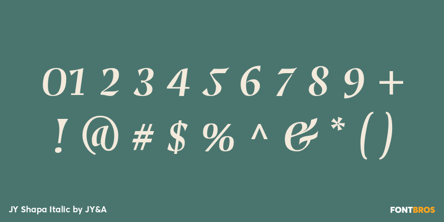 JY Shapa Italic Font Poster #4