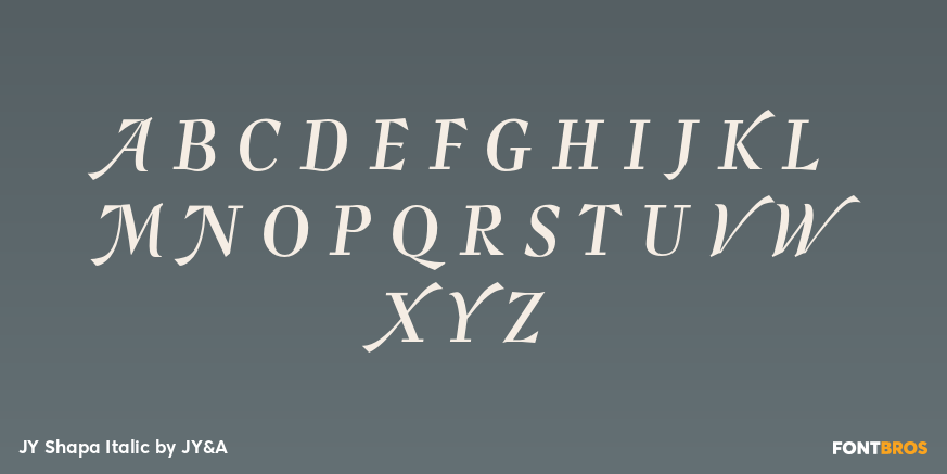 JY Shapa Italic Font Poster #1