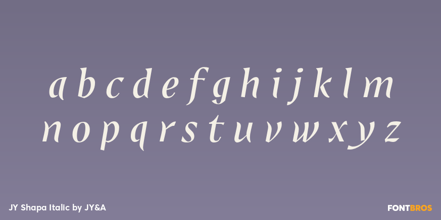 JY Shapa Italic Font Poster #1