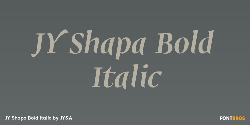 JY Shapa Bold Italic Font Poster #1