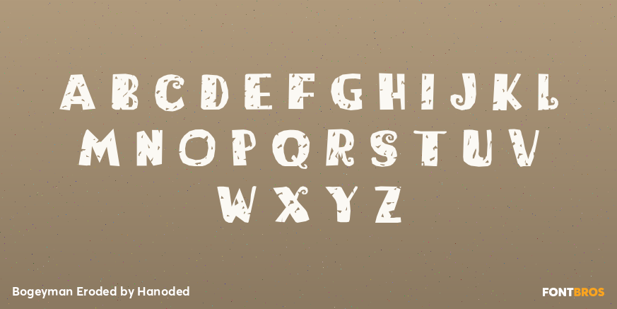 Bogeyman Eroded Font Poster #2