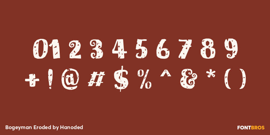 Bogeyman Eroded Font Poster #4