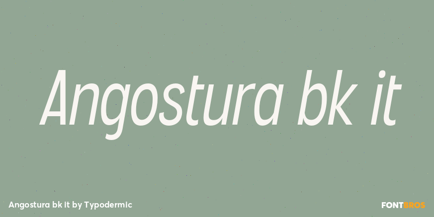Angostura bk it Font Poster #1