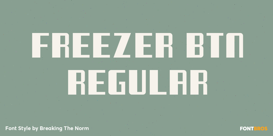 Freezer BTN Regular Font Poster #1