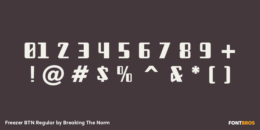 Freezer BTN Regular Font Poster #1
