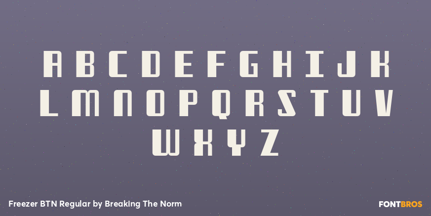 Freezer BTN Regular Font Poster #1