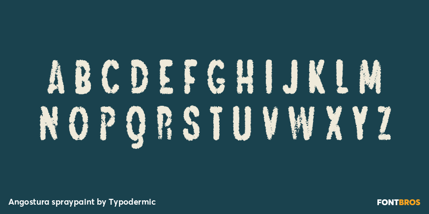 Angostura spraypaint Font Poster #1