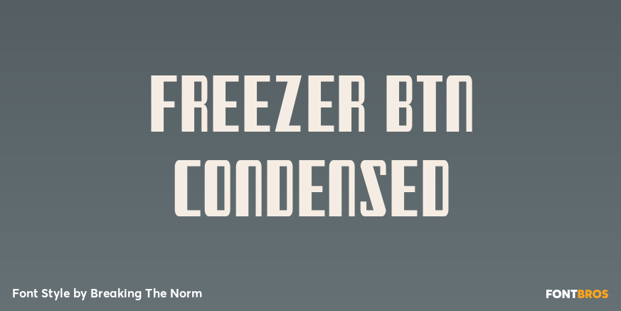 Freezer BTN Condensed Font Poster #1