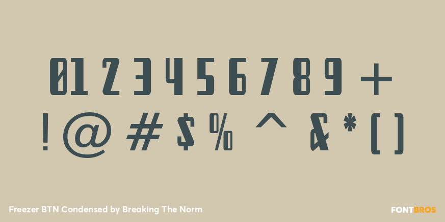 Freezer BTN Condensed Font Poster #1
