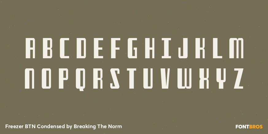 Freezer BTN Condensed Font Poster #2