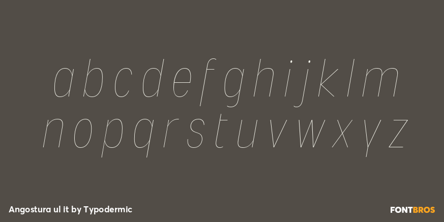 Angostura ul it Font Poster #3