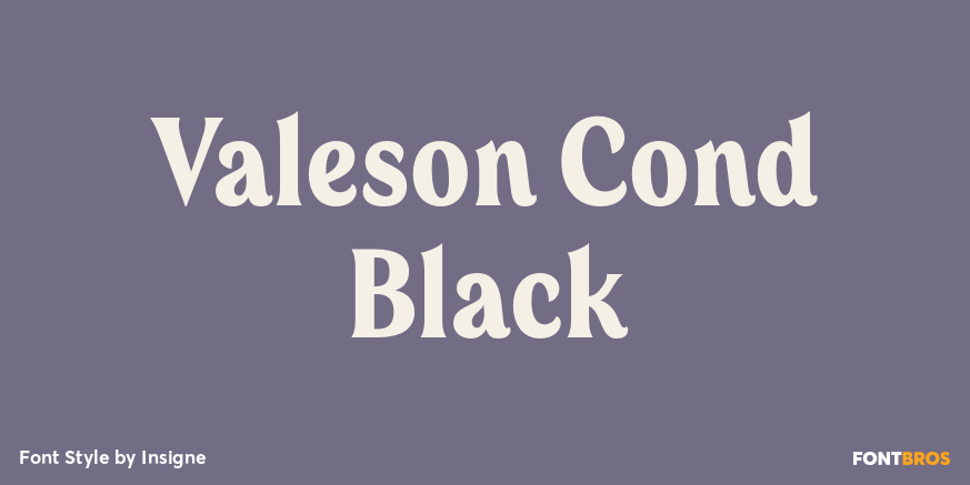Valeson Cond Black Font Poster #1
