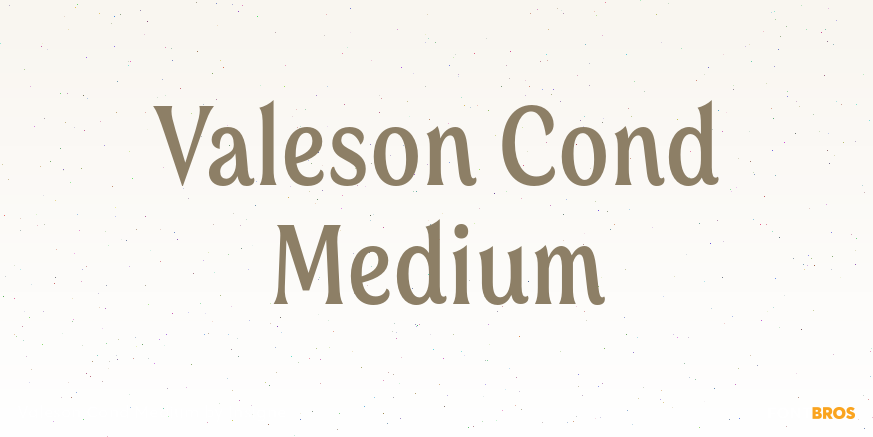 Valeson Cond Medium Font Poster #1