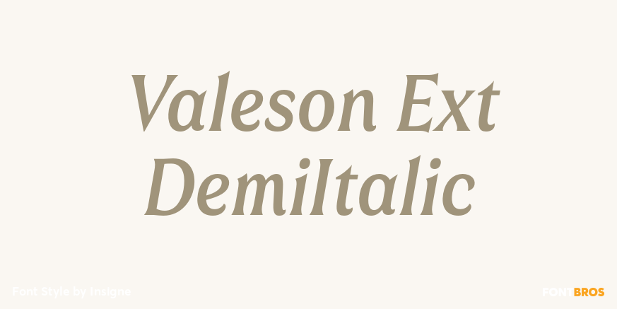 Valeson Ext DemiItalic Poster