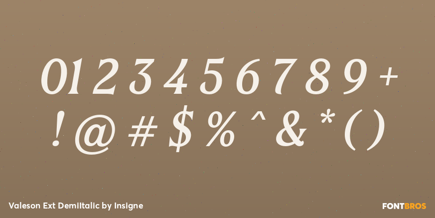 Valeson Ext DemiItalic Font Poster #1